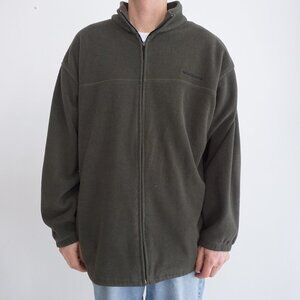 Vintage '90S Winchester Sportsman Hunter Green Fleece Zip Up Sweater 2XL